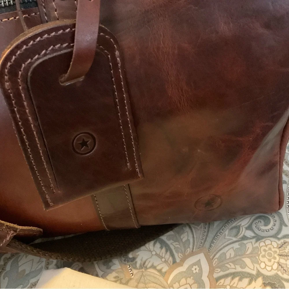 New Aaron Leather Goods Travel Duffle Bag and Toiletry bag
